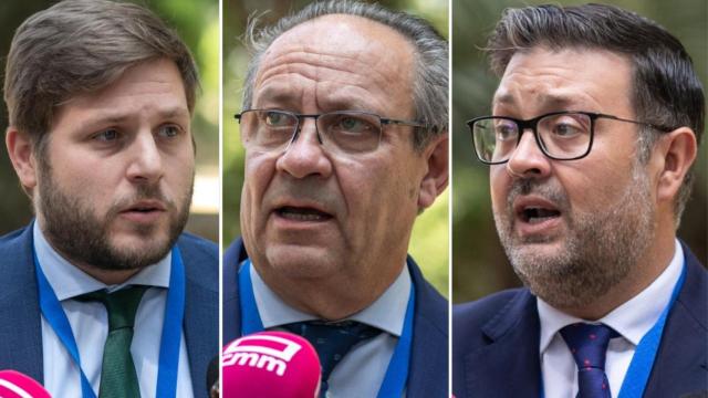 Nacho Hernando, Juan Alfonso Ruiz Molina y Amador Pastor, de izquierda a derecha.