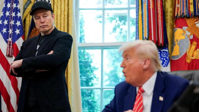 El presidente de EEUU, Donald Trump, y el CEO de Tesla, Elon Musk.